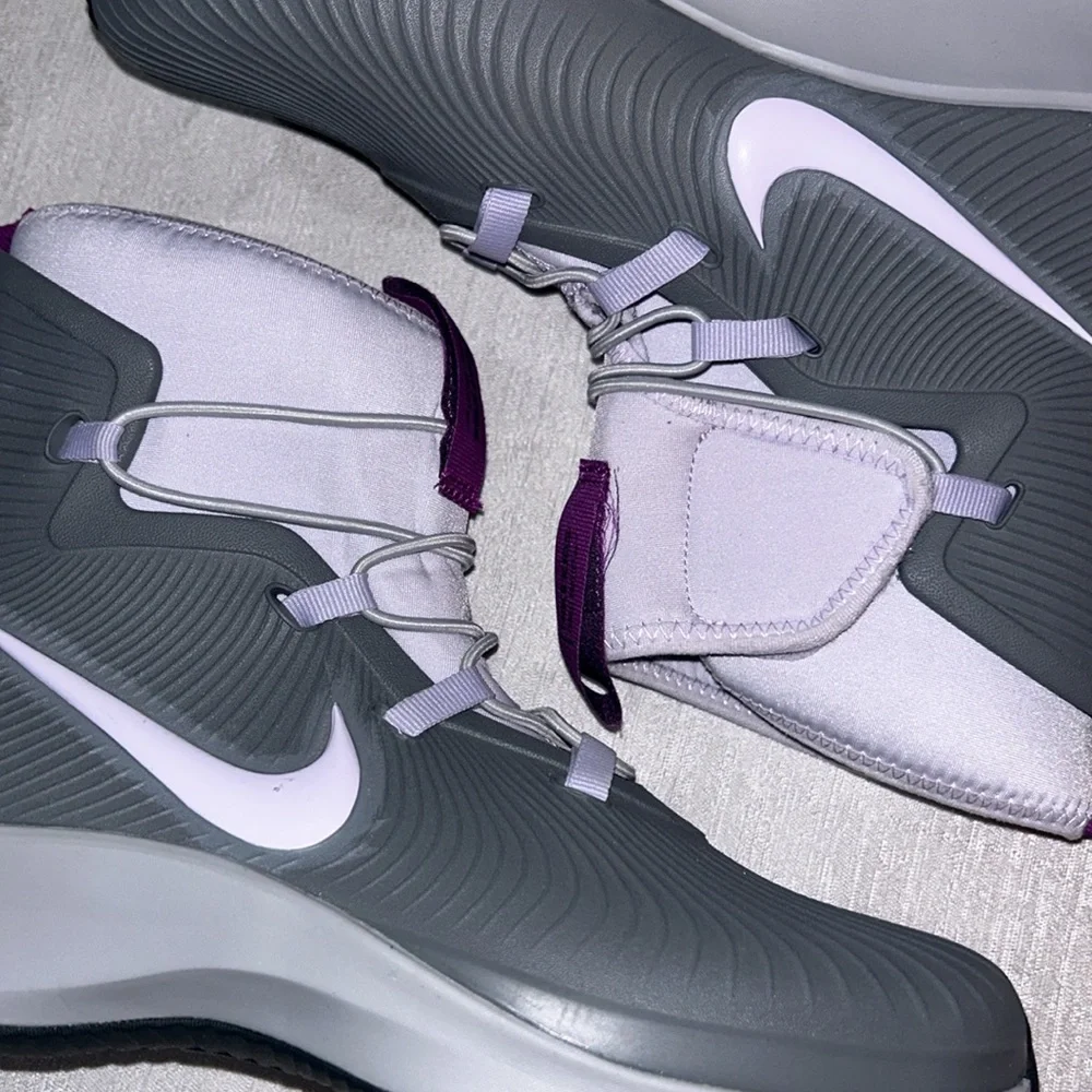 Nike Youths ‘Binzie’ Smoke Grey Violet High-Top Sneakers Size 3Y